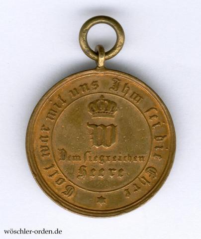 Preußen, Kriegsdenkmünze 1870/71 in Bronze, Zweitstück