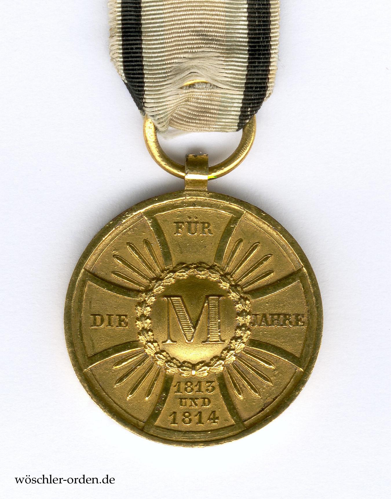 Militär-Denkzeichen für 1813 1815 1814 Ordensband 0,30m Bayern