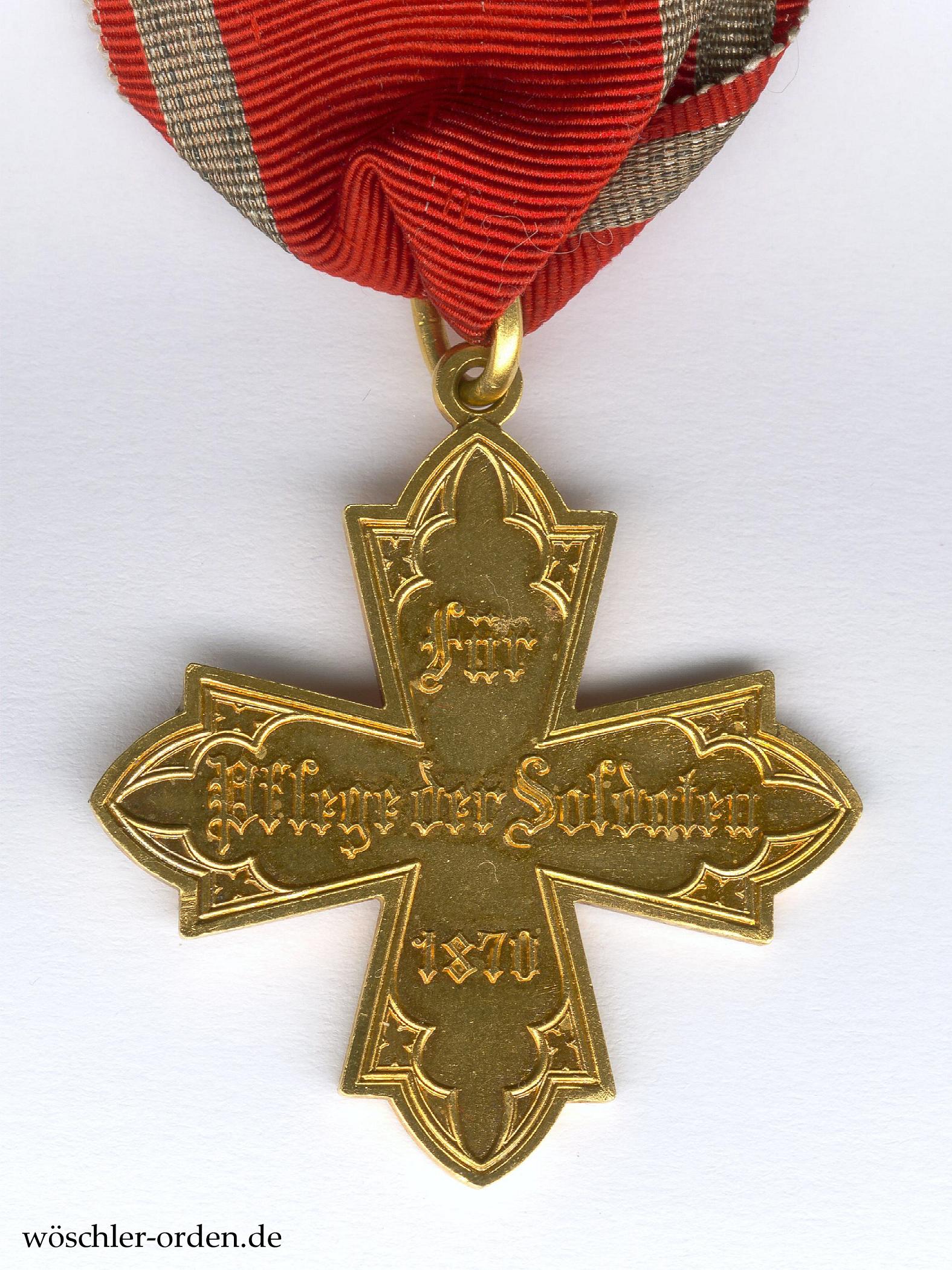 Militär-Sanitäts-Kreuz 1870/71 usw. Ordensband 0,30m Hessen-Darmstadt 