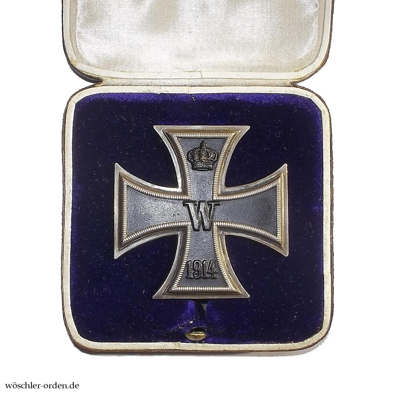 Eisernes Kreuz 1. Klasse 1914 an gewölbte Ausführung an doppelter
