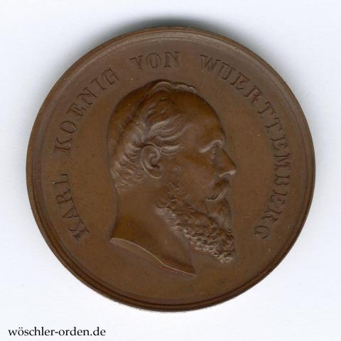 Württemberg, Preismedaille der gewerblichen Fortbildungsschulen (1866 - 1889)