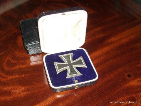 Preußen, Eisernes Kreuz 1914 I. Klasse, von J. Godet & Sohn, im Verleihungsetui