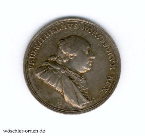 Preußen, Kleine Silberne Huldigungsmedaille Friedrich Wilhelm II. für Südpreußen (1793)