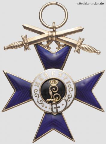 Bayern, Militär-Verdienstorden (1. Modell), Ritterkreuz II. Klasse mit Schwertern, von Gottfried Merck