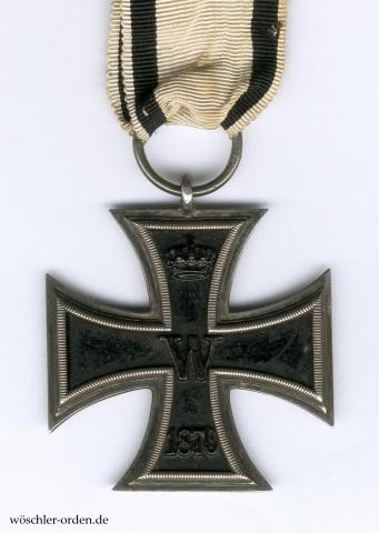 Preußen, Eisernes Kreuz 1870 II. Klasse am weißen Bande des Bernhard v. Beck
