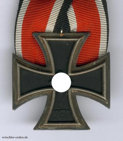 Deutsches Reich, Eisernes Kreuz 1939 II. Klasse, an 1er Ordensschnalle von NS-Bedarf Schneider, Posen