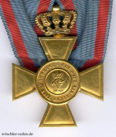 Oldenburg, Haus- und Verdienstorden, Ehrenkreuz I. Klasse mit der Krone (1. Ausführung), von J. G. Hossauer