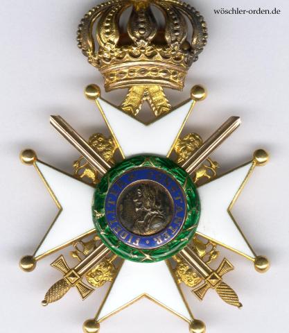 Sachsen-Coburg und -Gotha, Sachsen-Ernestinischer Hausorden (2. Modell), Ritterkreuz I. Klasse mit Schwertern