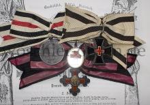Preußen, Medaille „Arbeit für das Vaterland“, in Nachlass mit Verdienstkreuz für Frauen und Jungfrauen und württembergischem Olga-Orden
