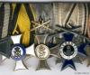 Württemberg, 5er Ordensschnalle hochdekorierter Offizier, mit Bayern