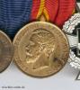 Russland, Medaille Für Eifer, Kleine Goldene Medaille (9. Modell), Zweitstück an preußischer 6er Ordensschnalle, dazu Feldspange