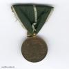 Sachsen, Militär-Dienstzeichen, Bronzene Medaille für 10 Dienstjahre (1. Ausgabe), an 1er Ordensschnalle