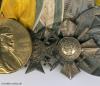 Sachsen, Verdienstorden (3. Modell), Silbernes Verdienstkreuz mit Schwertern, an preußischer 7er Ordensschnalle