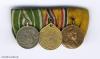 Sachsen, Militär-Dienstzeichen, Silberne Medaille für 24 Dienstjahre (1. Ausgabe), Miniatur an 3er Miniatur-Ordensschnalle